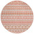 8' Salmon Beige And Copper Round Quatrefoil Washable Indoor Outdoor Area Rug