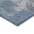 8' Denim Blue And Gray Round Abstract Washable Indoor Outdoor Area Rug - Denim Blue, Gray