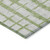 8' X 10' Green And Gray Striped Washable Indoor Outdoor Area Rug