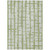 8' X 10' Green And Gray Striped Washable Indoor Outdoor Area Rug