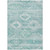 9' X 12' Aqua Turquoise And Ivory Southwestern Washable Indoor Outdoor Area Rug