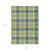 8' X 10' Yellow Blue And Ivory Plaid Washable Indoor Outdoor Area Rug