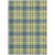 8' X 10' Yellow Blue And Ivory Plaid Washable Indoor Outdoor Area Rug