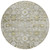 8' Taupe Beige And Gold Round Oriental Washable Indoor Outdoor Area Rug
