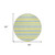 8' Round Blue and Yellow Round Striped Washable Non Skid Indoor Outdoor Area Rug