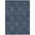 10' X 14' Blue And Navy Blue Floral Washable Indoor Outdoor Area Rug