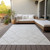 9' X 12' Ivory Beige And Tan Geometric Washable Indoor Outdoor Area Rug