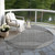8' Charcoal And Ivory Round Geometric Washable Indoor Outdoor Area Rug - Charcoal, Ivory