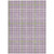 10' X 14' Purple Green And Ivory Plaid Washable Indoor Outdoor Area Rug