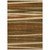 9' X 12' Brown Copper And Beige Striped Washable Indoor Outdoor Area Rug