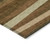 9' X 12' Brown Copper And Beige Striped Washable Indoor Outdoor Area Rug