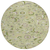 8' Artichoke Green Gray And Brown Round Floral Washable Indoor Outdoor Area Rug