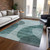 9' X 12' Green And Sage Abstract Washable Indoor Outdoor Area Rug - Green, Sage