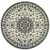 8' Round Ivory Round Oriental Stain Resistant Indoor Outdoor Area Rug - 606114582465