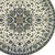 8' Round Ivory Round Oriental Stain Resistant Indoor Outdoor Area Rug - 606114582465