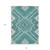 8' X 10' Teal Blue And Ivory Tribal Washable Indoor Outdoor Area Rug