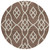 8' Chocolate And Ivory Round Trellis Washable Indoor Outdoor Area Rug