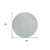 8' Aqua Round Damask Washable Indoor Outdoor Area Rug