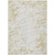 8' X 10' Gold And Ivory Abstract Washable Indoor Outdoor Area Rug