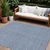 10' X 14' Navy Blue And Gray Geometric Washable Indoor Outdoor Area Rug