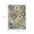 8' X 10' Fern Green Gold And Charcoal Southwestern Washable Indoor Outdoor Area Rug