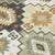 8' X 10' Fern Green Gold And Charcoal Southwestern Washable Indoor Outdoor Area Rug