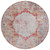 8' Red Gray And Blue Round Oriental Washable Indoor Outdoor Area Rug