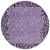 8' Purple Round Animal Print Washable Indoor Outdoor Area Rug