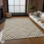 9' X 12' Brown And Ivory Geometric Washable Indoor Outdoor Area Rug