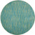 8' X 8' Blue And Green Round Striped Non Skid Indoor Outdoor Area Rug