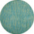 8' X 8' Blue And Green Round Striped Non Skid Indoor Outdoor Area Rug - 606114456018