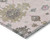 8' Pink Ivory And Chocolate Round Floral Washable Indoor Outdoor Area Rug