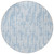 8' Sky Blue And Ivory Round Tribal Washable Indoor Outdoor Area Rug