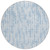 8' Sky Blue And Ivory Round Tribal Washable Indoor Outdoor Area Rug