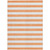 9' X 12' Salmon Striped Washable Non Skid Indoor Outdoor Area Rug
