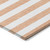 9' X 12' Salmon Striped Washable Non Skid Indoor Outdoor Area Rug