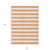 9' X 12' Salmon Striped Washable Non Skid Indoor Outdoor Area Rug