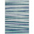 10' X 14' Teal Blue Gray And Ivory Striped Washable Indoor Outdoor Area Rug - Teal Blue, Gray, Ivory