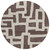 8' Brown And Beige Round Abstract Washable Indoor Outdoor Area Rug Transitional Style - Brown, Beige Color