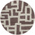 8' Brown And Beige Round Abstract Washable Indoor Outdoor Area Rug Transitional Style - Brown, Beige Color