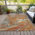 8' X 10' Brown Beige And Gray Abstract Washable Indoor Outdoor Area Rug Transitional Style - Brown, Beige, Gray Color