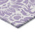 8' X 8' Purple and Ivory Round Floral Washable Non Skid Indoor Outdoor Area Rug