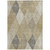 10' X 14' Wheat Taupe And Ivory Argyle Washable Indoor Outdoor Area Rug