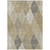 10' X 14' Wheat Taupe And Ivory Argyle Washable Indoor Outdoor Area Rug