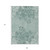 9' X 12' Sage Fern Green And Ivory Floral Washable Indoor Outdoor Area Rug
