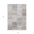 8' X 10' Taupe and Ivory Patchwork Washable Non Skid Indoor Outdoor Area Rug