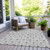 9' X 12' Silver And Gray Geometric Washable Indoor Outdoor Area Rug