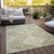 10' X 14' Wheat Gold And Ivory Medallion Washable Indoor Outdoor Area Rug