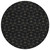 8' Black And Ivory Round Geometric Washable Indoor Outdoor Area Rug