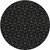 8' Black And Ivory Round Geometric Washable Indoor Outdoor Area Rug